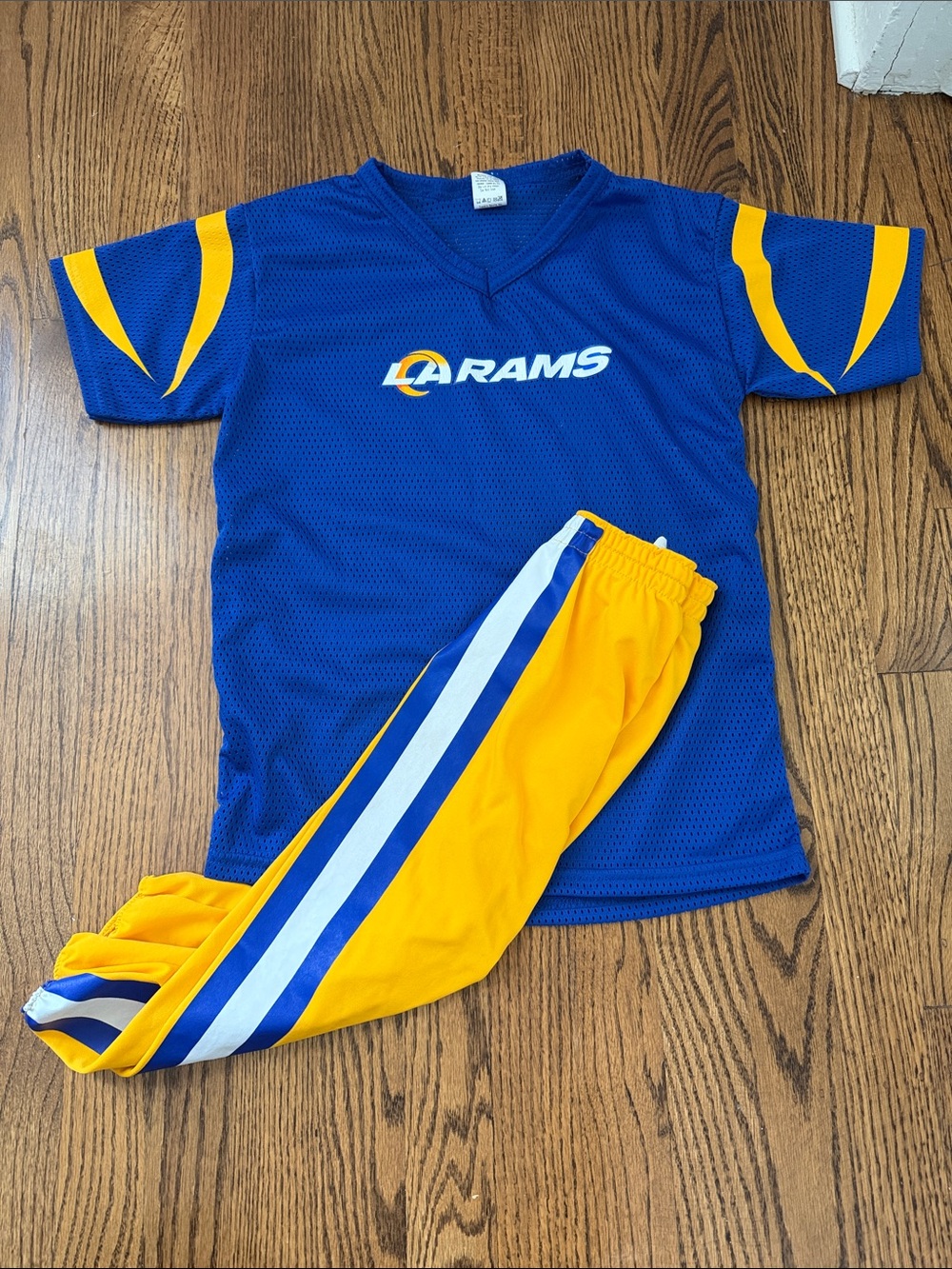Los Angeles Rams Blue & Yellow Football Jersey Set Youth Sm/Medium